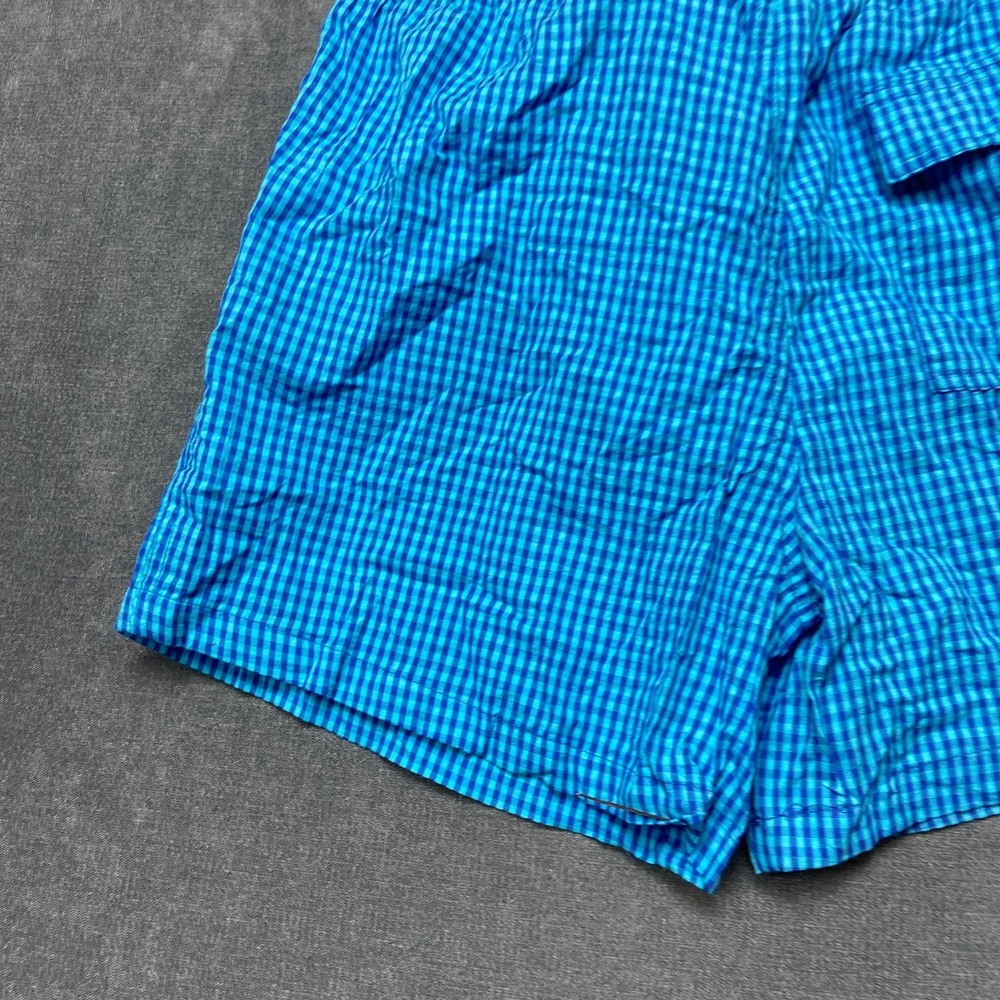 Piombo Swim Shorts Mens XL Black Blue Plaid Mesh Lined Drawstring Waist Beach - Picture 15 of 16